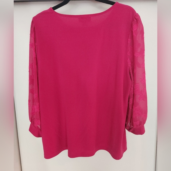 Cece embellished long sleeve pink shirt Size Large - Picture 2 of 4